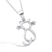 Achat Pendentif petit chat évidé en argent
