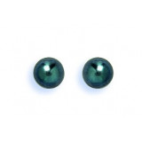 Boucles d'oreilles OR 750/1000e perles de culture noir D.5-5.5 mm  0.30grs 