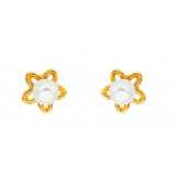 Boucles d'oreilles OR 750/1000e perles de culture 0.35grs 