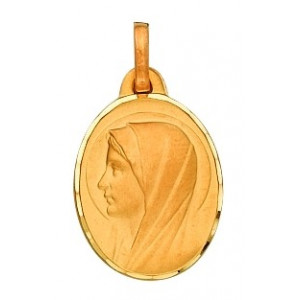 Médaille vierge or 750/1000e  ovale 13x21mm 1.85grs 