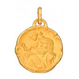 Médaille saint-christophe Or 750/1000e ronde D.17mm 2.20grs 