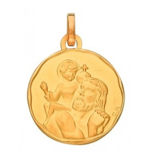 Médaille saint-christophe Or 750/1000e ronde D.17mm 1.85grs 