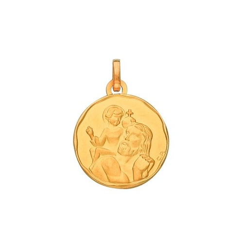Médaille saint-christophe Or 750/1000e ronde D.17mm 1.85grs 