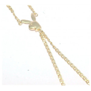 Bracelet de doigt plaqué or avec motif lapin