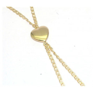 Bracelet de doigt plaqué or avec motif coeur