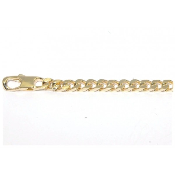 Bracelet plaqué or maille serrée 4mm 18cm 