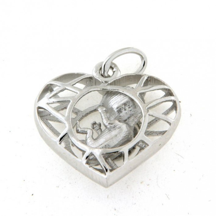 Achat Pendentif coeur cage avec foetus