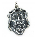 Pendentif Christ en argent avec oxydes