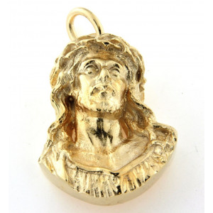 Pendentif buste du Christ en plaqué or