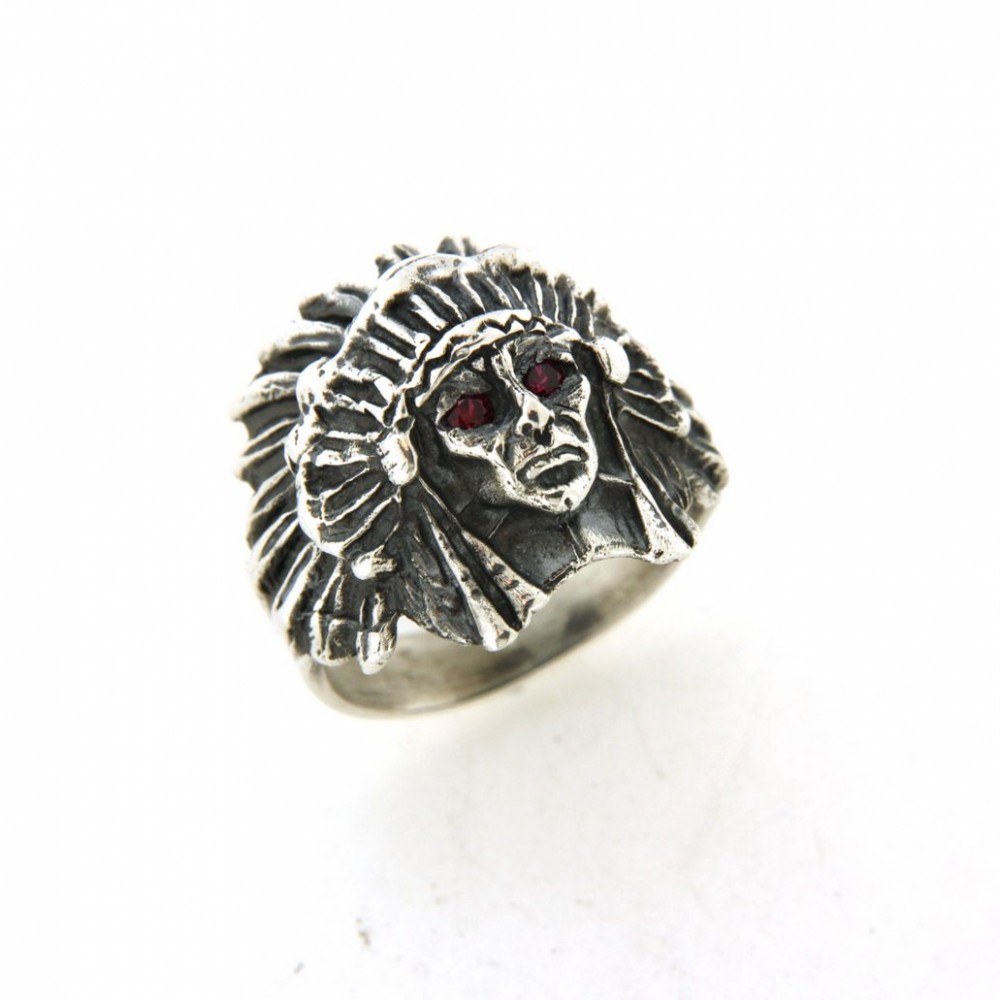  Bague indien  en argent avec rubis synth tique D Or et d 