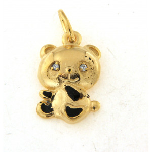 Pendentif panda plaqué or