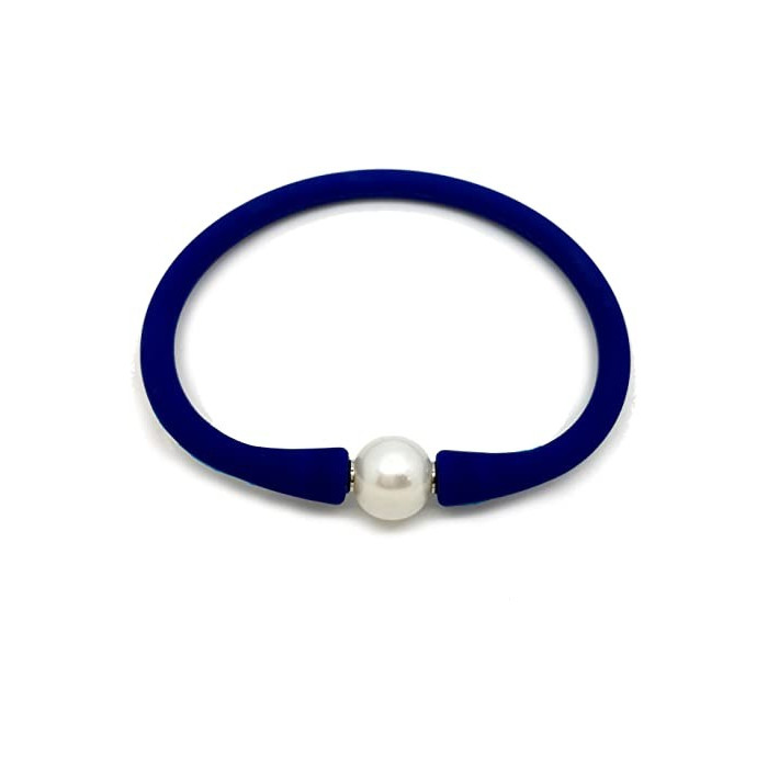 Achat Bracelet silicone avec perle d'eau douce coloris au choix