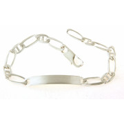 Achat Gourmette argent maille barrette