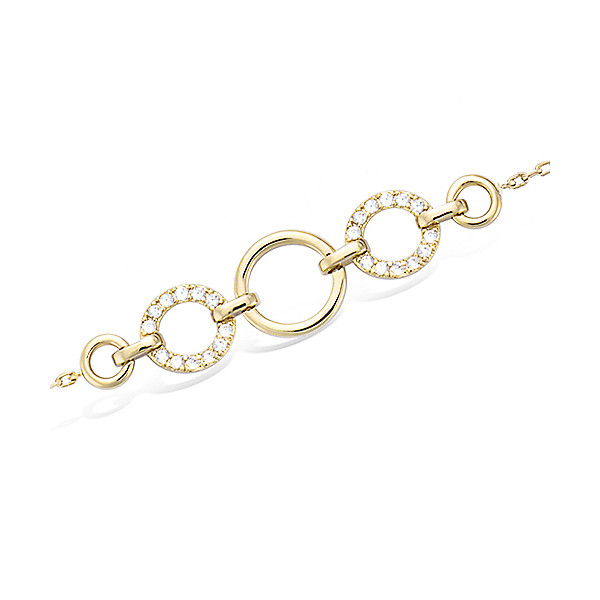 Bracelets 5 anneaux en plaqué or