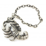 Achat Porte clés argent motif scorpion