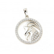 Achat Pendentif zodiaque en argent avec oxydes