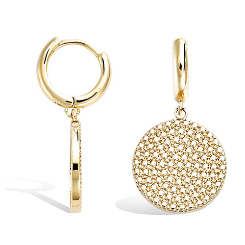créoles avec cercle perlé en plaqué or
